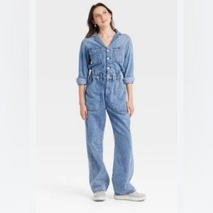 Universal Thread Blue Denim Jumpsuit